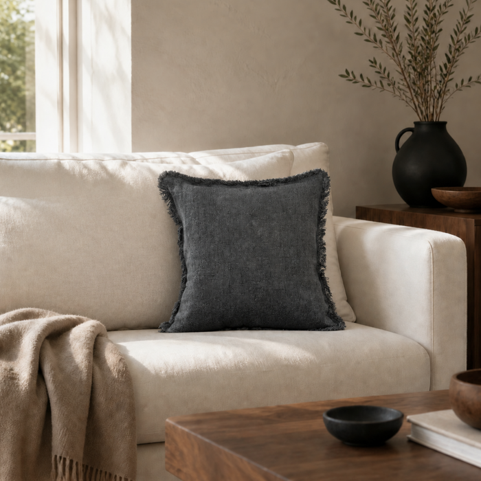 Freya Charcoal Grey Cushion