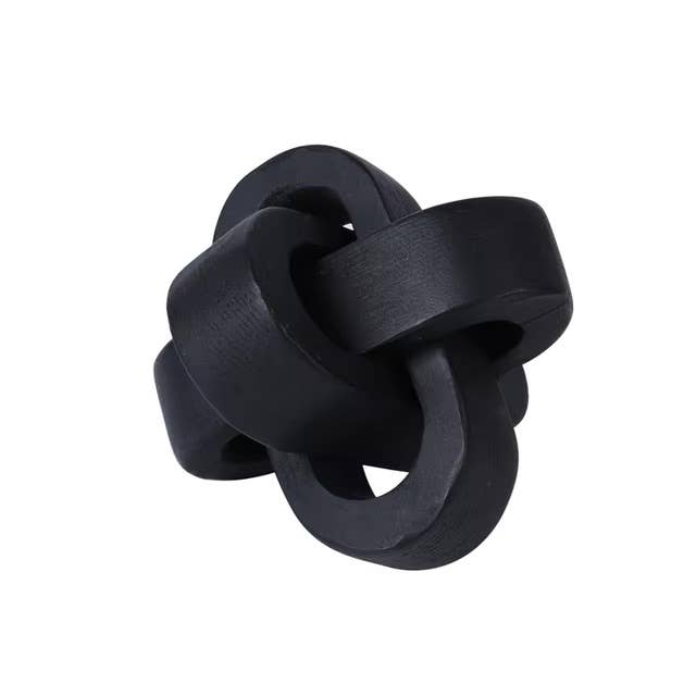 Wood Knot Decor Ornament: Black