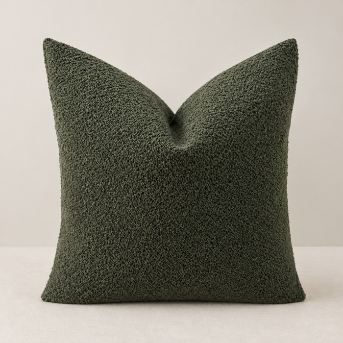 Boucle Cushion Green