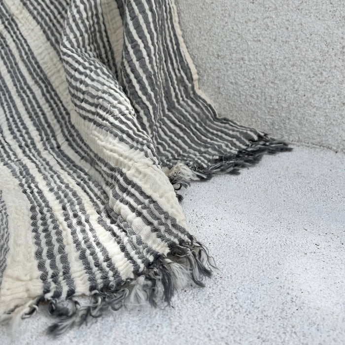 Muslin Cotton Throw - Grey