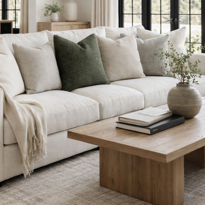 Boucle Cushion Green