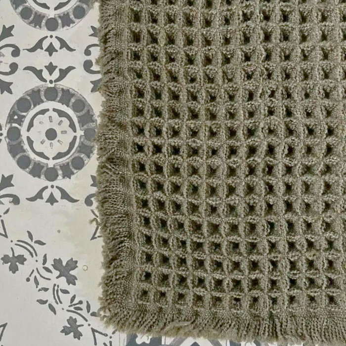 Waffle Non Slip Bath Mat - Olive