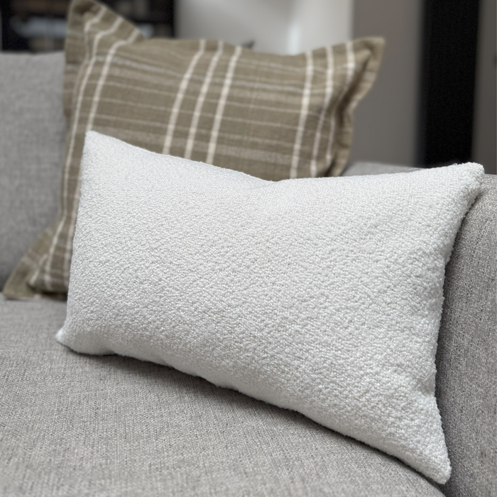 Boucle Bolster Cushion - Ivory