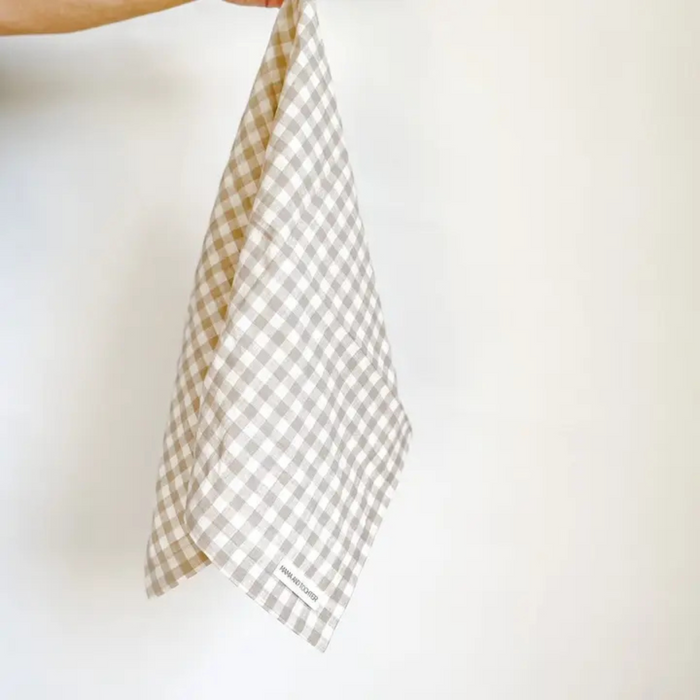 Pure French Linen Tea Towel - Gingham