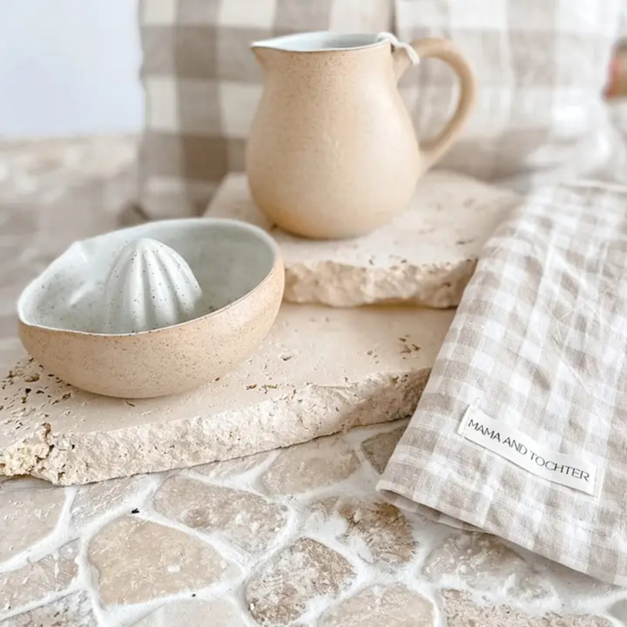 Pure French Linen Tea Towel - Gingham